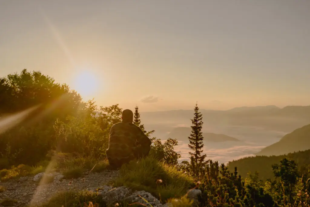 Triglav bei Sonnenuntergang